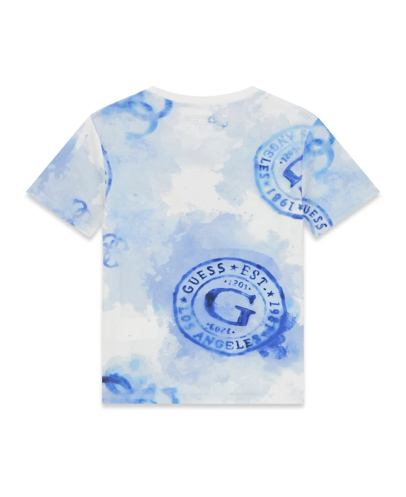 Guess Boys' 7-18 Logo Print Crewneck T-Shirt