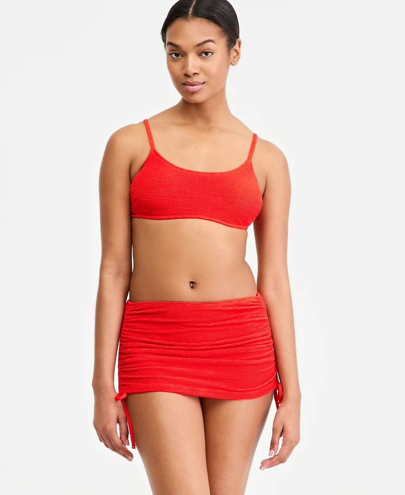 California Waves Women's Popcorn Scrunch Tie-Back Bikini Top