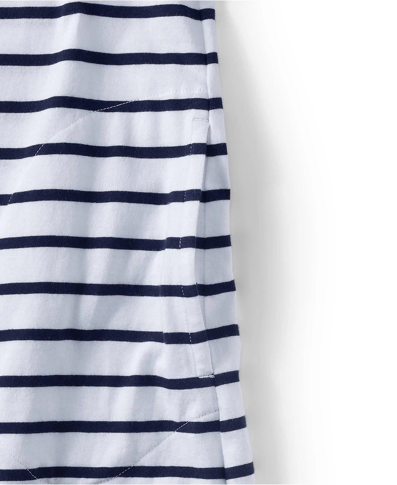 Lands' End Women's Tall Cotton Jersey Notch Neck Dress