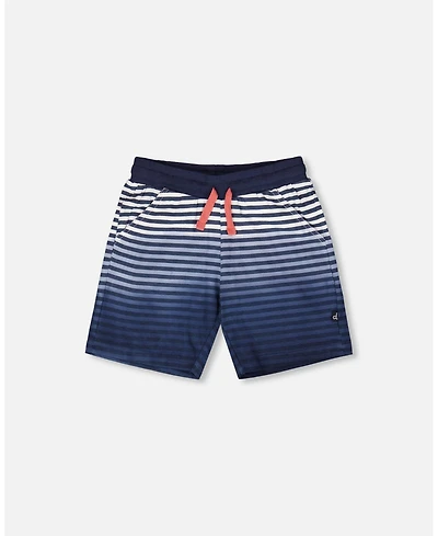 Deux par Baby Boys Cotton Shorts Gradient Stripes