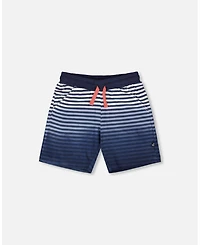 Deux par Baby Boys Cotton Shorts Gradient Stripes