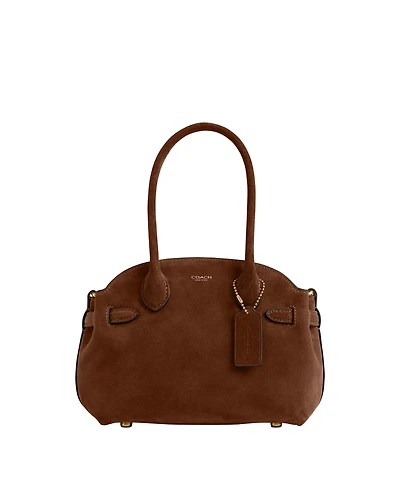 Coach Suede Soft Empire Carryall Small Shoulder Bag