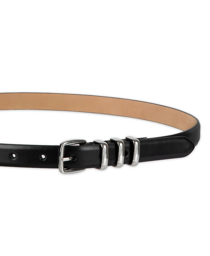 Cole Haan Women's Skinny Triple Metal Keeper Dress Belt