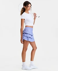 Id Ideology Women's Harbor Ditsy Compression Flounce Skort, Macy's Exclusive