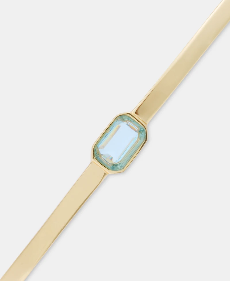 Lauren Ralph Lauren Gold-Tone Aqua Stone Bangle Bracelet