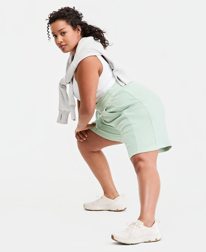 Id Ideology Plus Cotton-Blend Pull-On Bermuda Shorts, Exclusively at Macy's