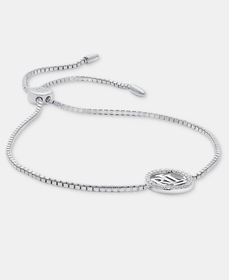 Lauren Ralph Lauren Crystal Logo Slider Bracelet
