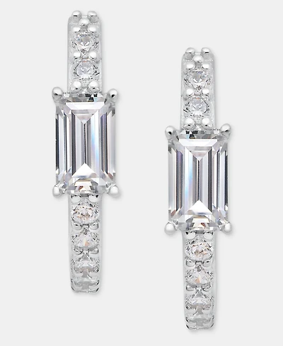 Lauren Ralph Lauren Cubic Zirconia Hoop Earrings in Sterling Silver