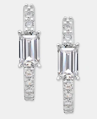 Lauren Ralph Lauren Cubic Zirconia Hoop Earrings in Sterling Silver