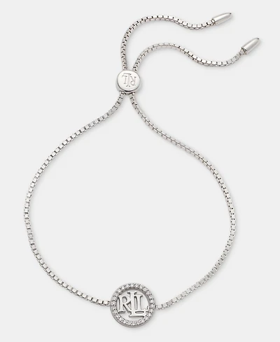 Lauren Ralph Lauren Crystal Logo Slider Bracelet