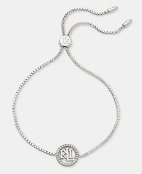 Lauren Ralph Lauren Crystal Logo Slider Bracelet