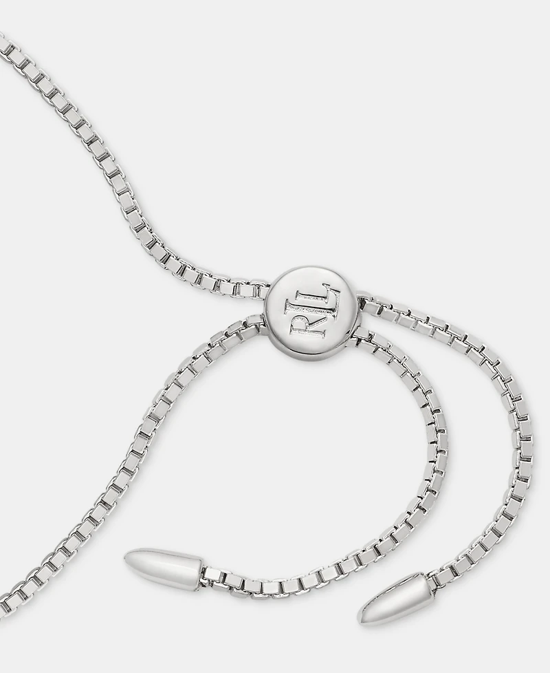 Lauren Ralph Lauren Crystal Logo Slider Bracelet