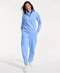 Lands' End Women's Petite Serious Sweats High Rise Barrel Pants