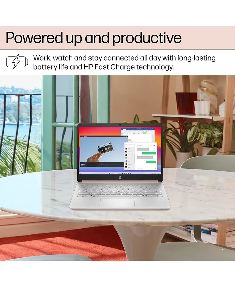 Hp Essential 14 Traditional Laptop 14" Hd Non-touch 60Hz Intel N-Series N150 Intel Graphics 16GB Ram 128GB eMMC Storage Windows 11 Pro