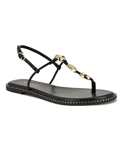 Nine West Women's Derika T-Strap Slingback Sandals