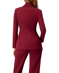 Ivonne Women's Tailored Single-Button Blazer