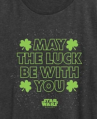 Hybrid Apparel Plus Star Wars St. Patrick's Day May The Luck Be With You Graphic T-Shirt