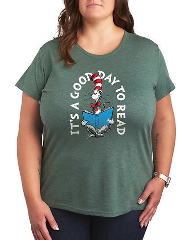 Hybrid Apparel Plus Dr. Seuss It's A Good Day To Read Graphic T-Shirt
