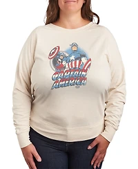 Hybrid Apparel Plus Marvel Captain America Long-Sleeve Sweatshirt