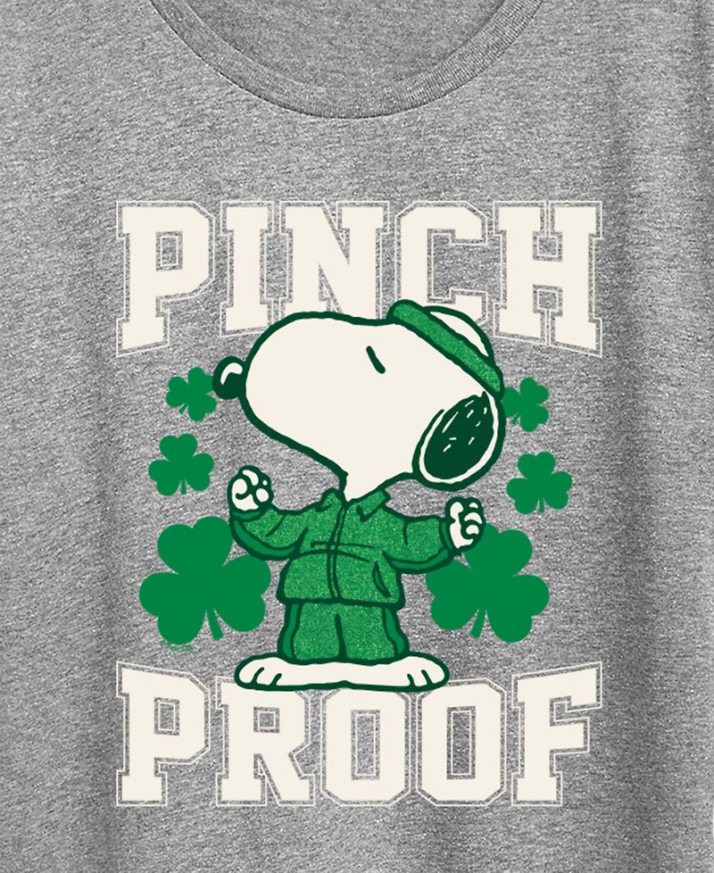 Hybrid Apparel Plus Peanuts St. Patrick's Day Short-Sleeve Graphic T-Shirt