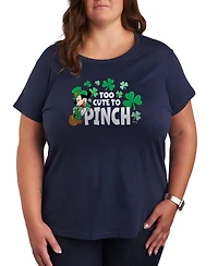 Hybrid Apparel Plus Disney St. Patrick's Day Too Cute To Pinch Graphic Crewneck T-Shirt