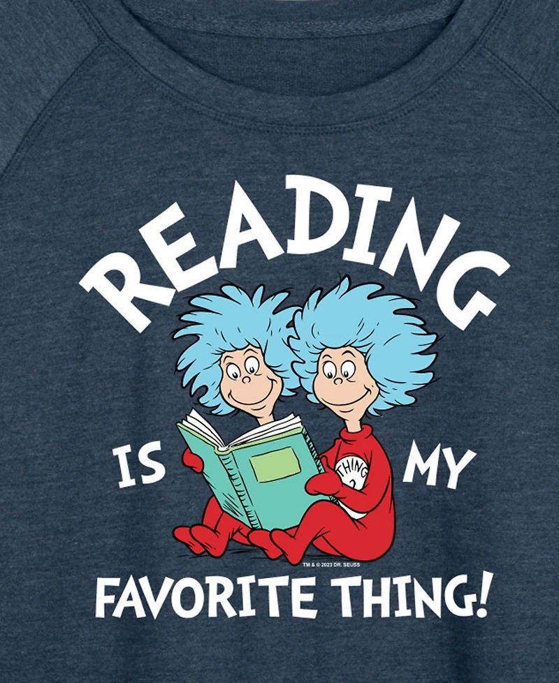 Hybrid Apparel Plus Dr. Seuss Reading Is My Favorite Thing Graphic Sweatshirt