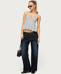 Edikted Women's Raelynn Washed Low Rise Jeans