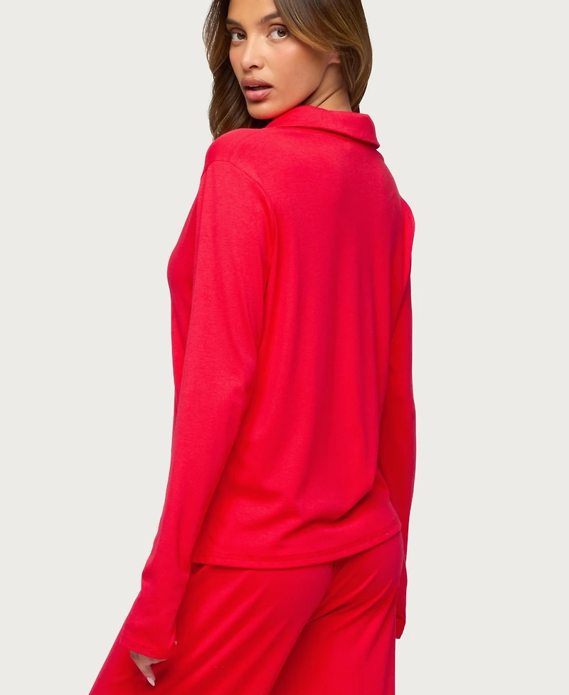 Edikted Womens Justina Button Up Top