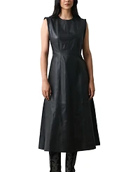 Velez Women's Liora Semi Fitted Leather Dress