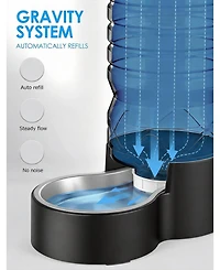 Aronkl Easy Clean Wide-Mouth Dog Water Dispenser with Removable Bowl