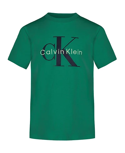 Calvin Klein Boys' 8-16 Monogram Logo Crewneck T-Shirt