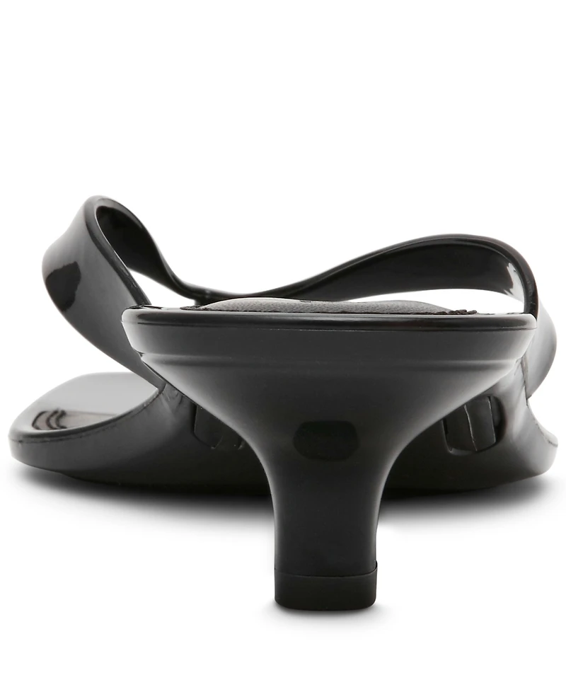 Steve Madden Women's Tracie-j Kitten-Heel Jelly Thong Sandals