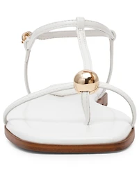Steve Madden Women's Ritzy Ball-Stud Square Toe Flat Sandals
