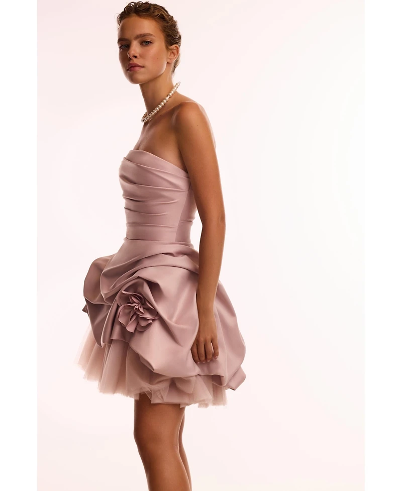 Milla Women's Rosette mini dress misty rose