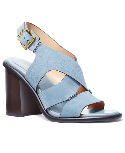 Michael Kors Women's Raven Buckle Block Heel Sandals