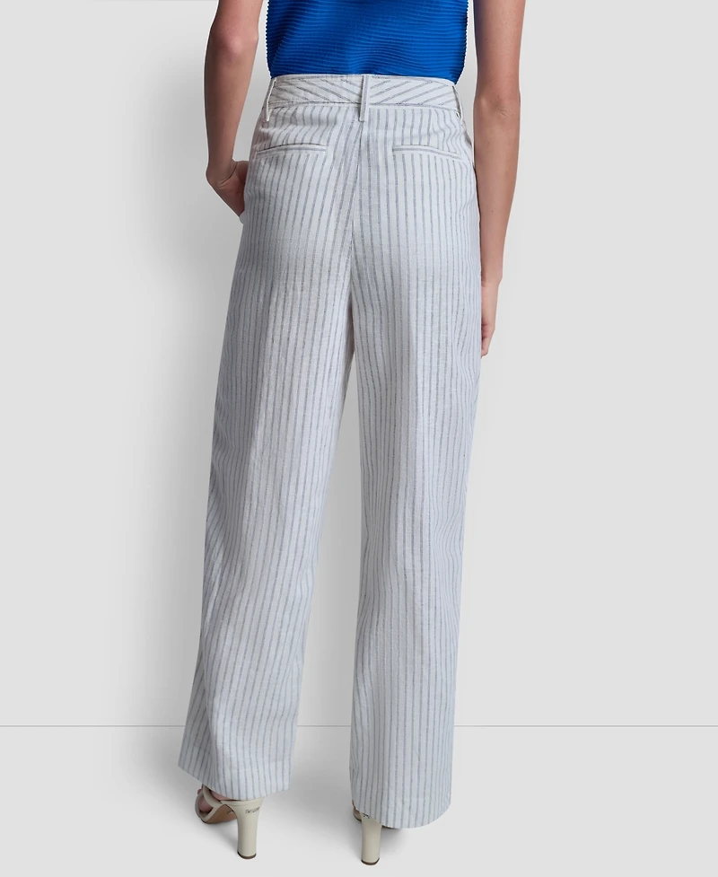 Dkny Women's Striped Wide-Leg Pants