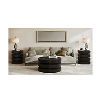 Jofran Brix Mid-Century Modern Floating Sculpture Layered Square End Table