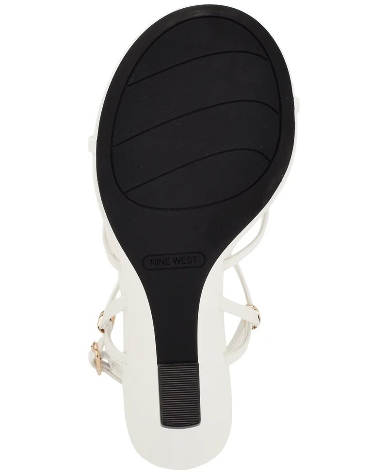 Nine West Women's Deklyn Strappy Wedge Dress Sandals