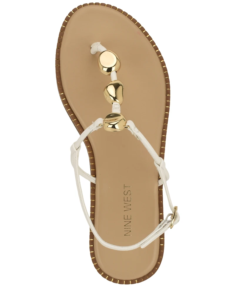 Nine West Women's Derika T-Strap Slingback Sandals