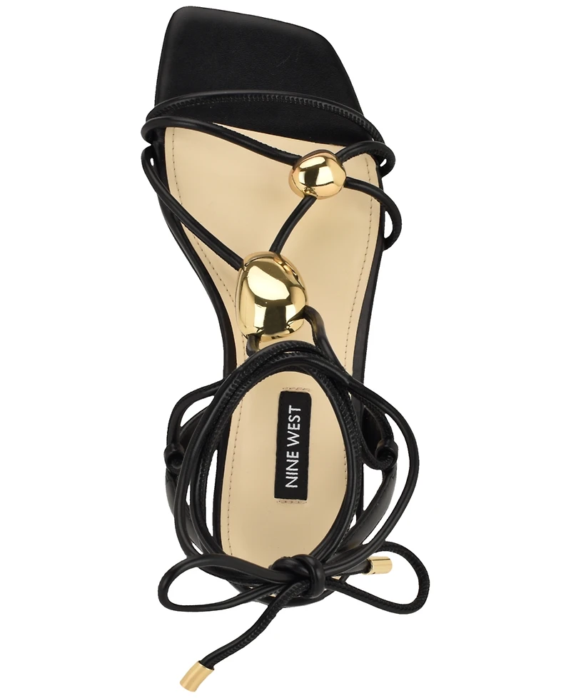Nine West Women's Niraa Strappy Tie-Up Sandals