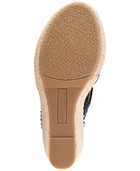 Gentle Souls Women's Cody Knit Round Toe Wedge Sandals