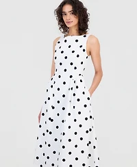 Sam Edelman Women's Polka Dot Sleeveless Midi Dress