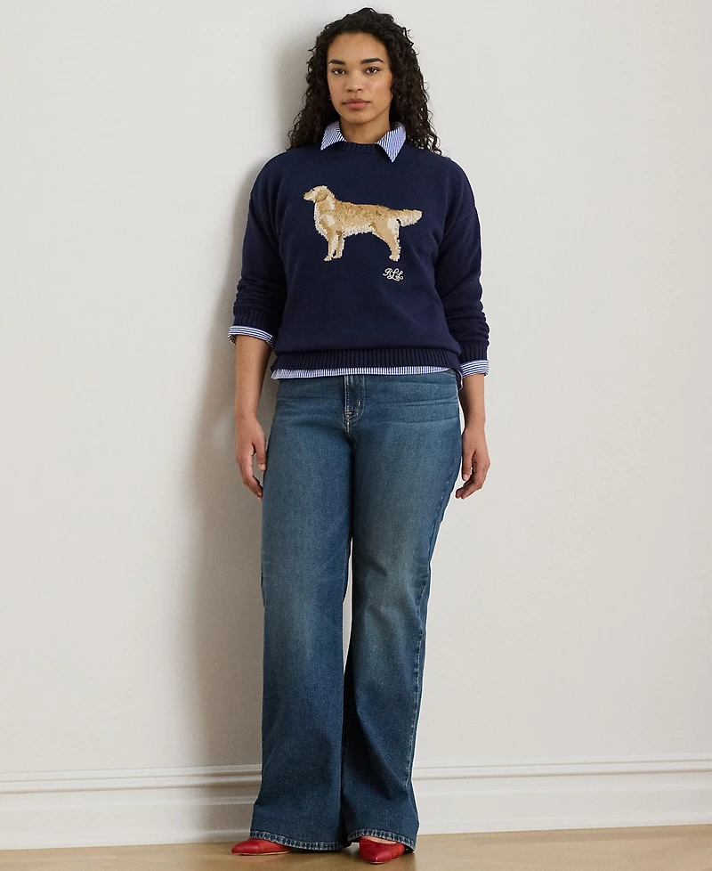 Lauren Ralph Petite Crewneck Long-Sleeve Sweater