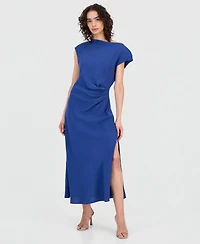 Sam Edelman Women's Cowl-Neck Waist-Pleat Side-Slit Dress