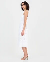 Sam Edelman Women's Square-Neck Sleeveless Eyelet Midi Dress