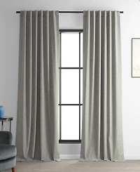 Half Price Drapes Warm White Performance Linen Hotel Blackout Curtain