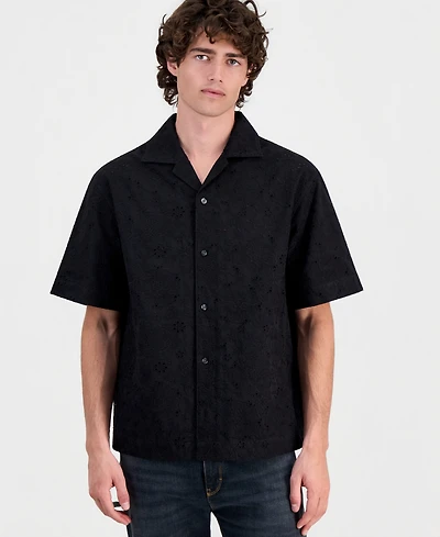 Hugo by Boss Men's Espino Embroidered Short-Sleeve Shirt
