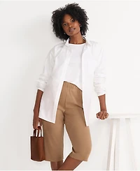 Lands' End Petite Sport Knit High Rise Elastic Waist Capri Pants