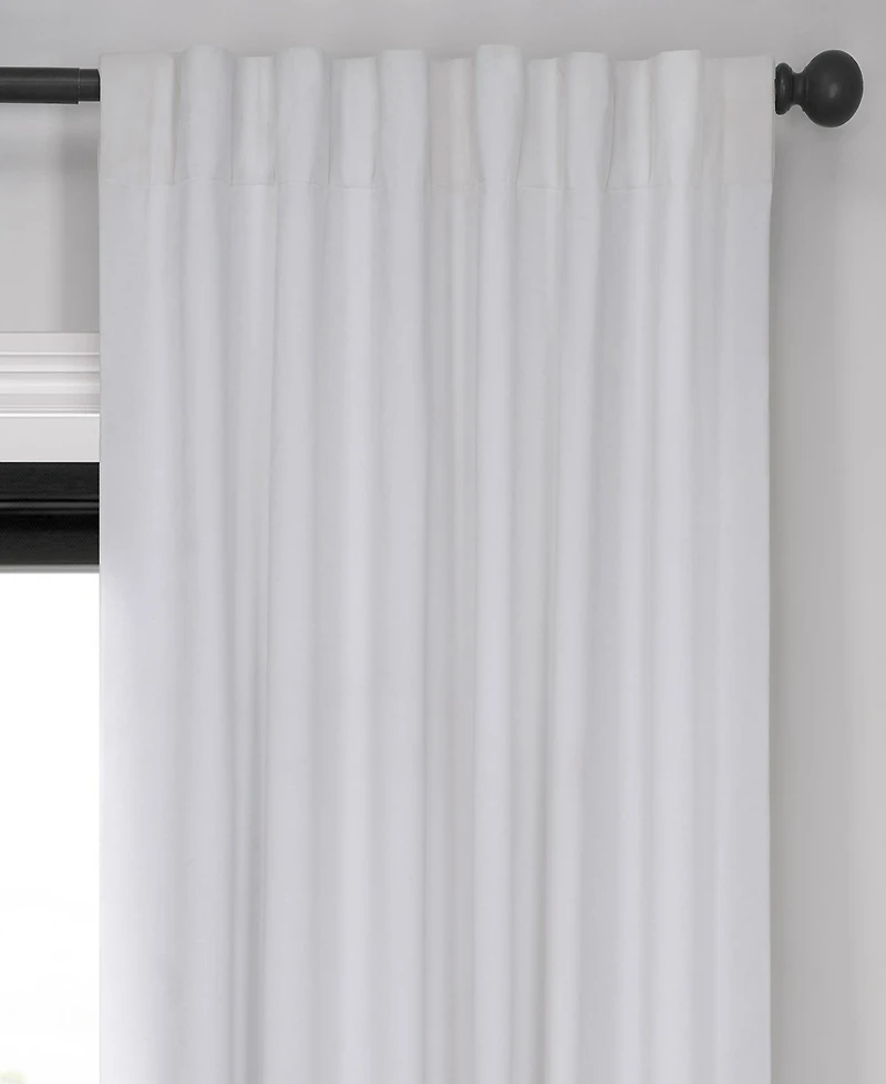 Half Price Drapes Primary White Signature Velvet Blackout Curtain