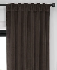 Half Price Drapes Java Signature Velvet Blackout Curtain